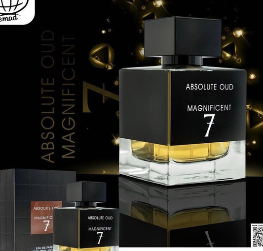 Absolute Oud Magnificent 7 Eau De Parfum 100ml For Men and Women- Unisex By Fragrance world- perfume wallet