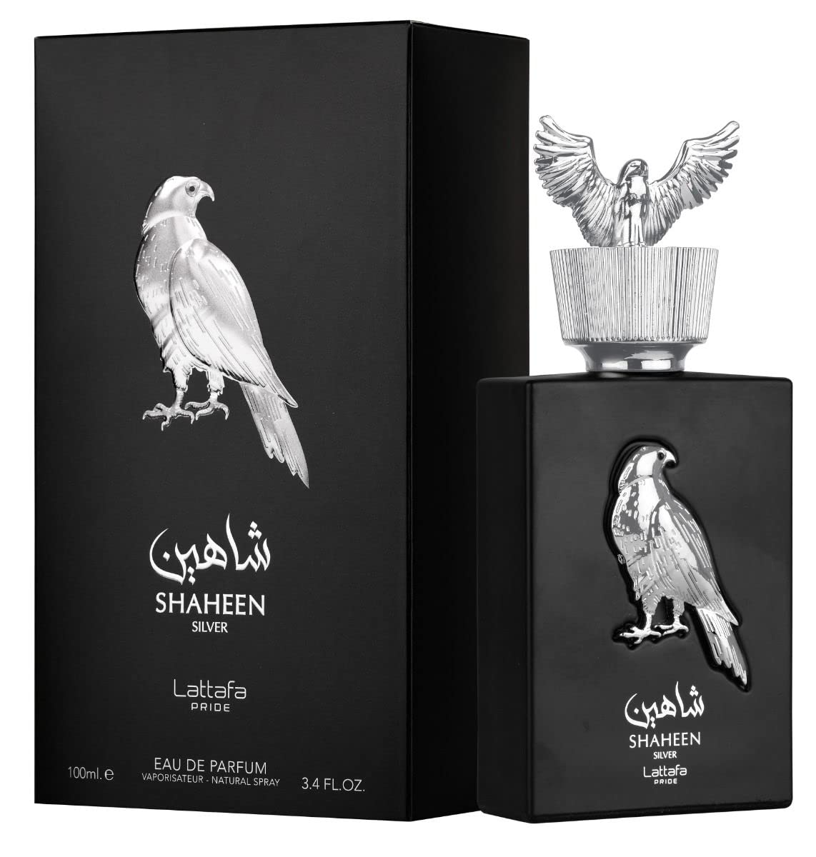 Shaheen Silver Perfumes Natural Spray EDP 100ml (3.4 oz) by Lattafa Pride